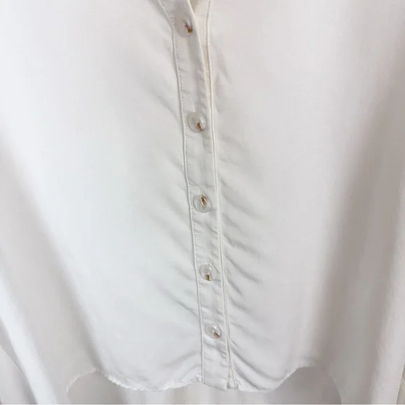 Sancia Long Sleeve White / Ivory Relaxed Fit Blouse Top Like New One Size - Picture 6 of 6